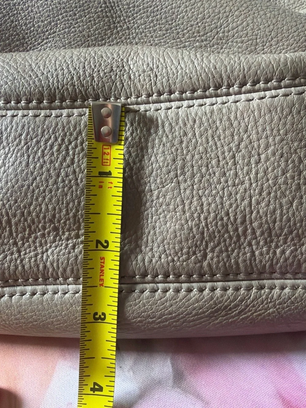 Michael Kors Taupe Gray Pebbled Leather Shoulder Hobo Bag